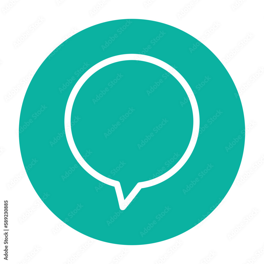 Speech bubble color line icon. Communication cloud. Speech bubble color line icon. Communication cloud.