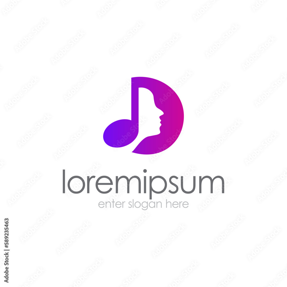 Logo letter D, musical note icon and people's faces. logos for musicals, etc. simple and elegant. Logo letter D, musical note icon and people's faces. logos for musicals, etc. simple and elegant.