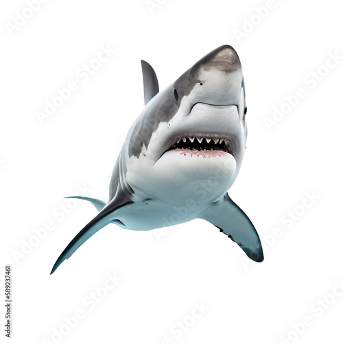 great shark PNG file on transparent background Easy for assembling in projects. generative AI