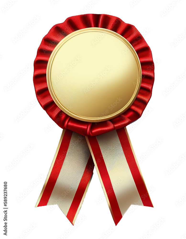 Award medal on transparent background, created with generative AI Award medal on transparent background, created with generative AI