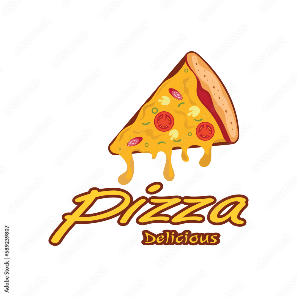 pizza logo design template illustration vector pizza logo design template illustration vector