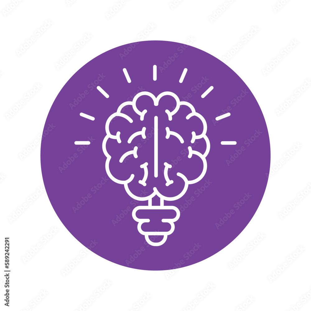 Intelligence color line icon. Creative idea. Intelligence color line icon. Creative idea.