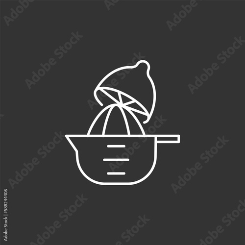 Lemon squeezer icon, editable stroke, line style