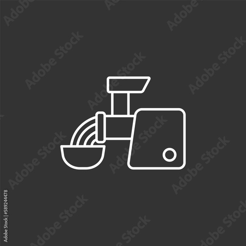 Meat grinder icon, editable stroke, line style