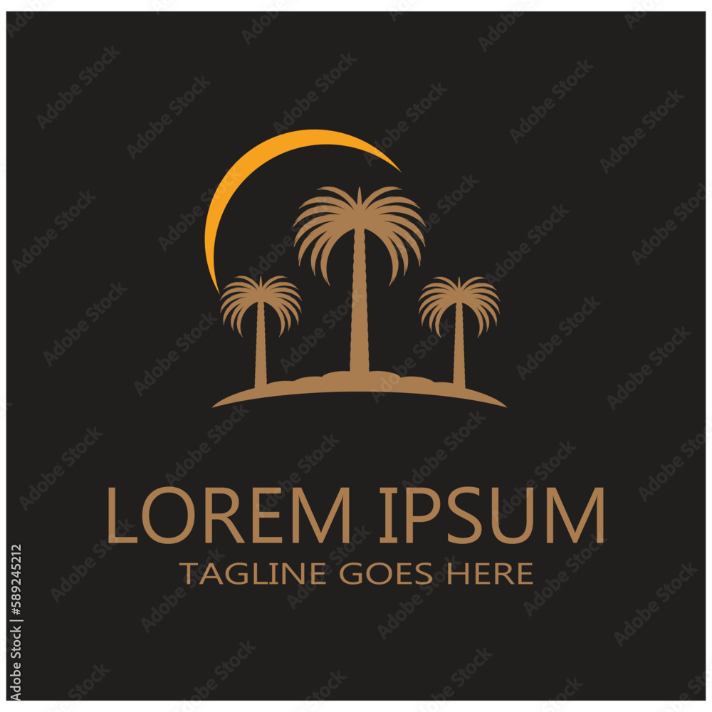 Obraz premium Dates tree Logo Template vector symbol design