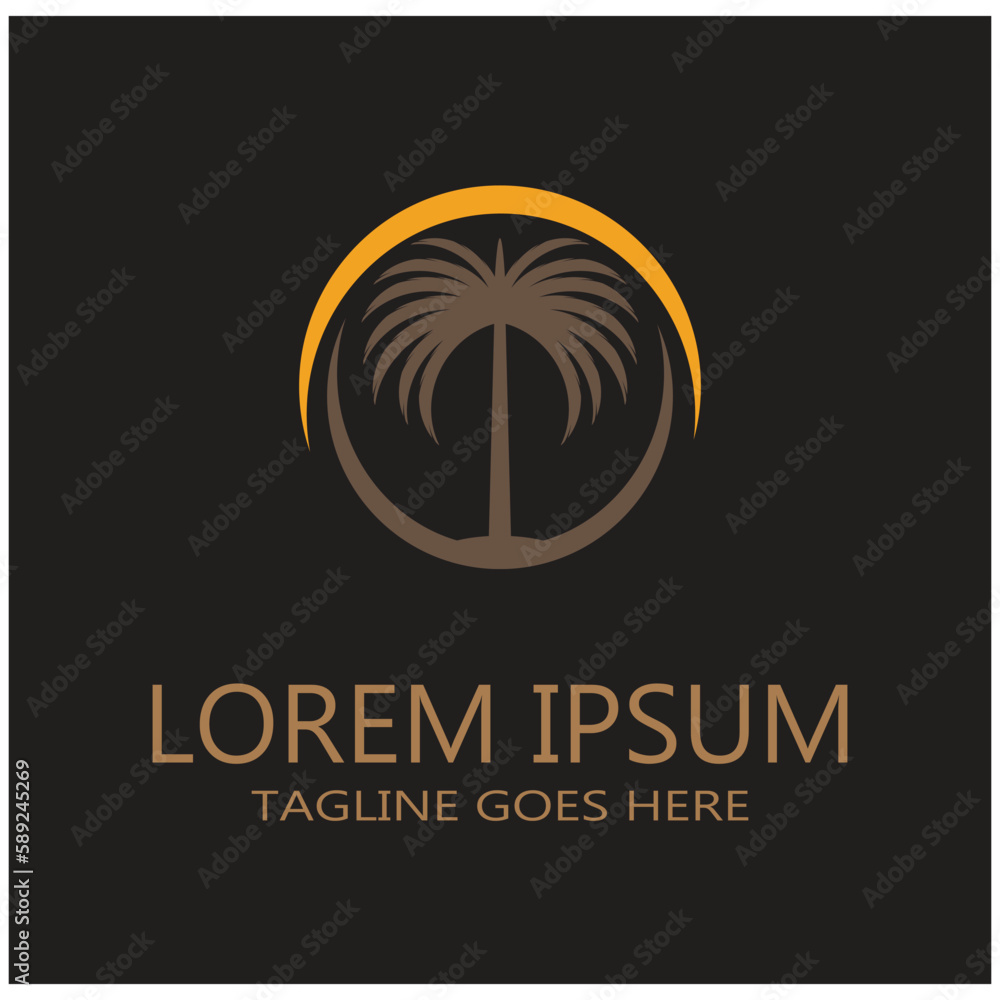 Dates tree Logo Template vector symbol design Dates tree Logo Template vector symbol design