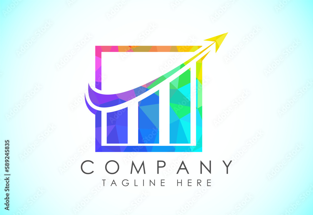 Finance and accounting logo low poly art style design vector template, Business finance logo Finance and accounting logo low poly art style design vector template, Business finance logo