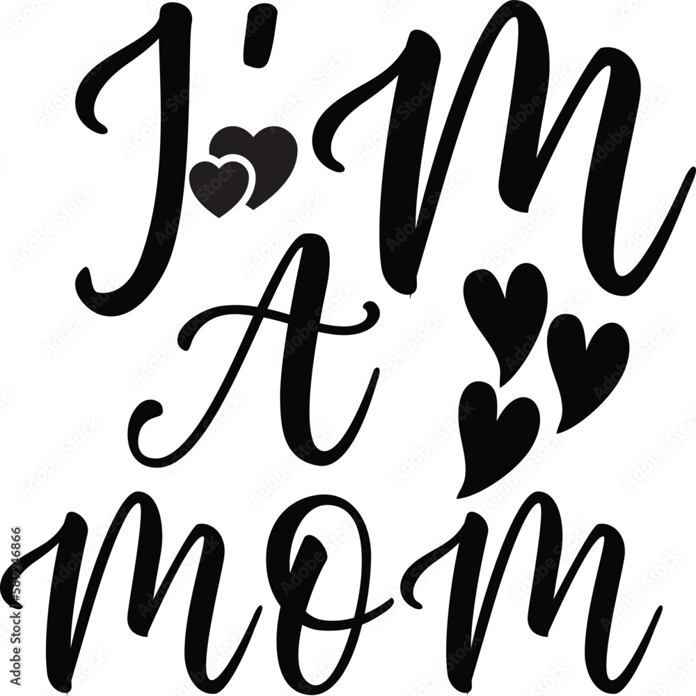 Fototapeta premium Mom svg and t-shirt design
