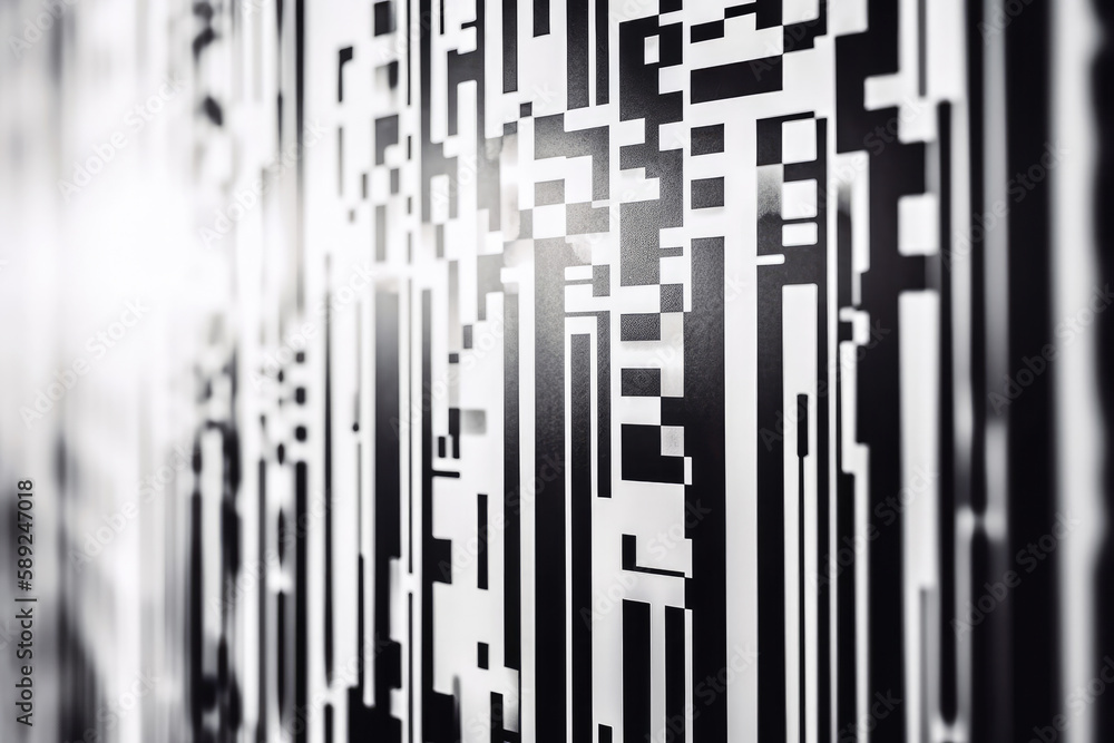 Bar code on a white background, Generative ai. Bar code on a white background, Generative ai.
