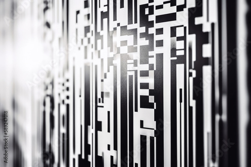 Bar code on a white background  Generative ai.