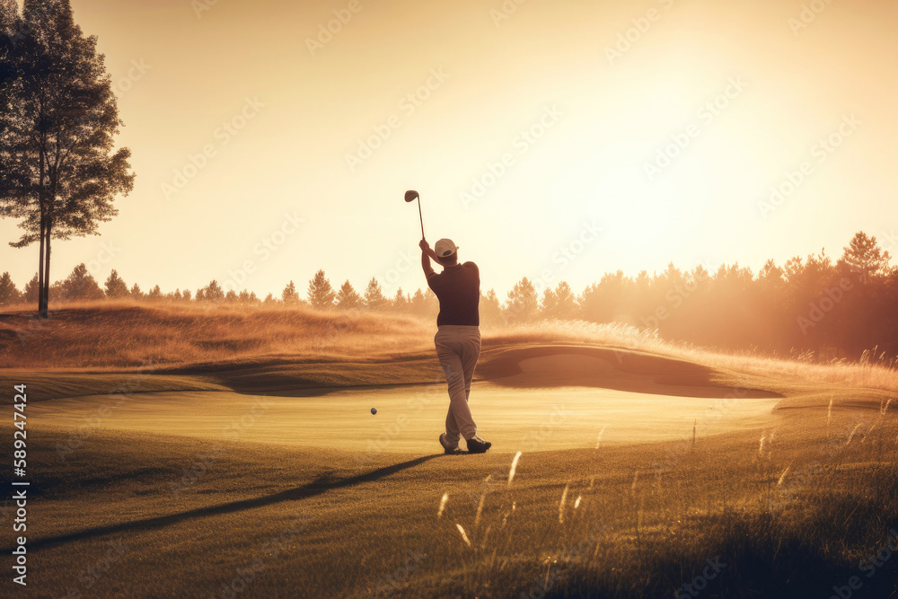 Fototapeta premium Golf. Generative ai.