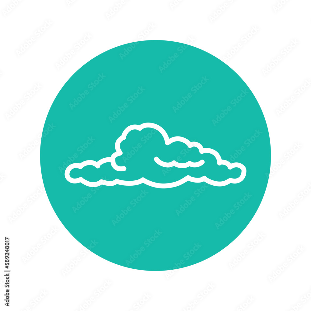 Cloud black line icon. Atmospheric phenomenon. Cloud black line icon. Atmospheric phenomenon.