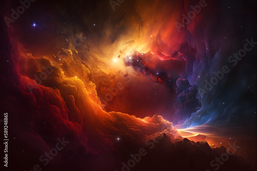 Abstract cosmic background  star dust  Generative AI 3
