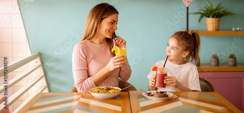 Mother and daughter having ...