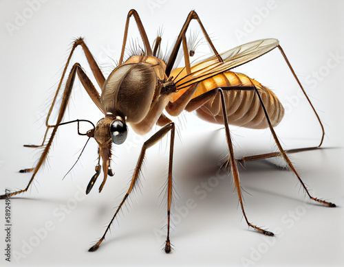mosquito On a white background. generative AI © Stock Photo For You