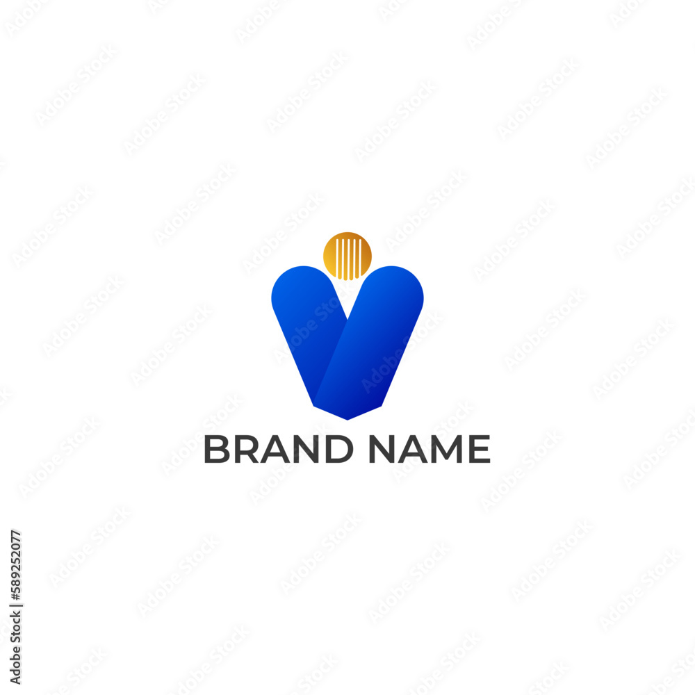 ILLUSTRATION LETTER V GEOMETRIC LOGO ICON GRADIENT BLUE COLOR TEMPLATE DESIGN SIMPLE VECTOR GOOD FOR APPS, BRAND ILLUSTRATION LETTER V GEOMETRIC LOGO ICON GRADIENT BLUE COLOR TEMPLATE DESIGN SIMPLE VECTOR GOOD FOR APPS, BRAND