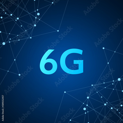 concept of technology 6G mobile network   New generation telecommunication   high-speed mobile Internet   