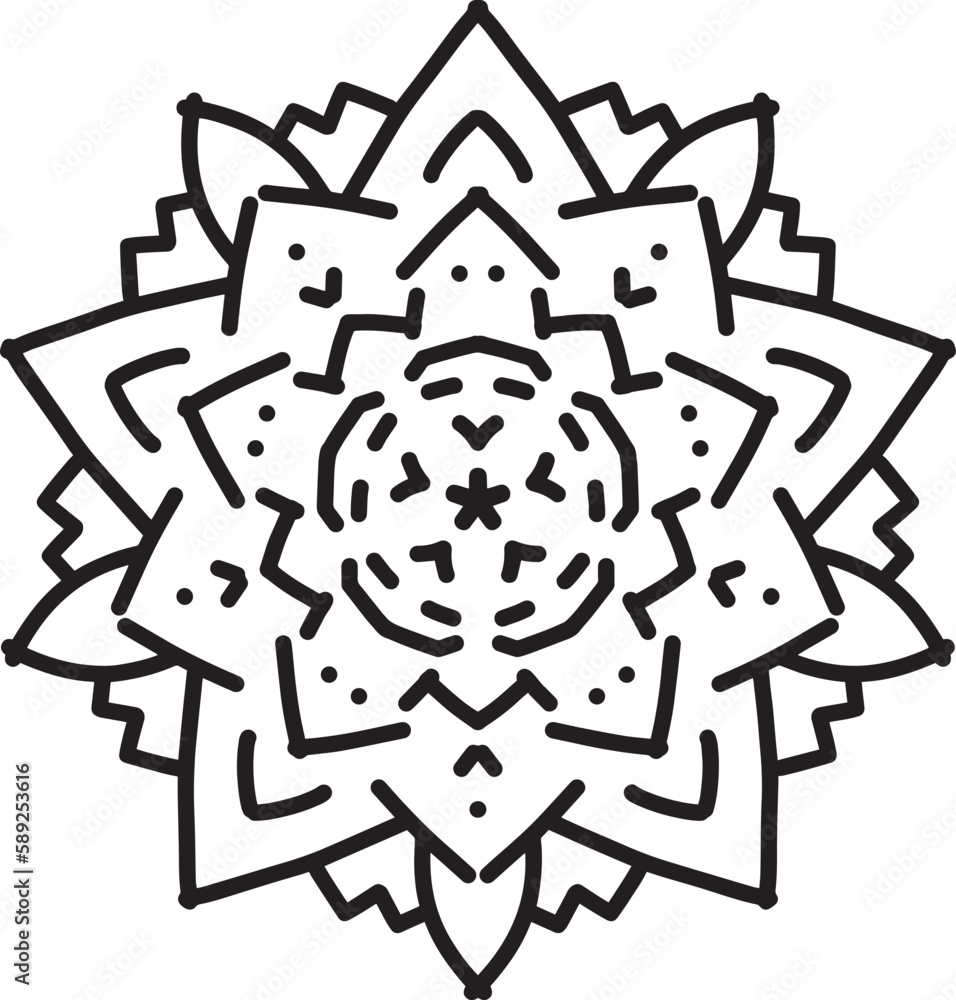 Hand drawn floral mandala background design. Hand drawn floral mandala background design.