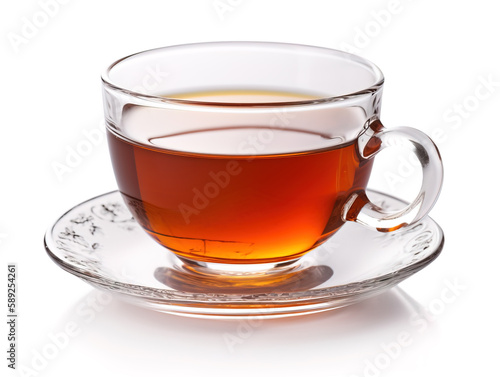 Cup of tea isolated on white background.