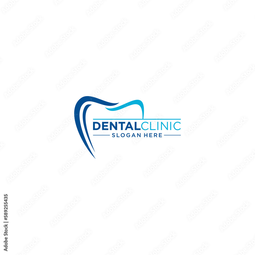 dental clinic logo template in white background dental clinic logo template in white background