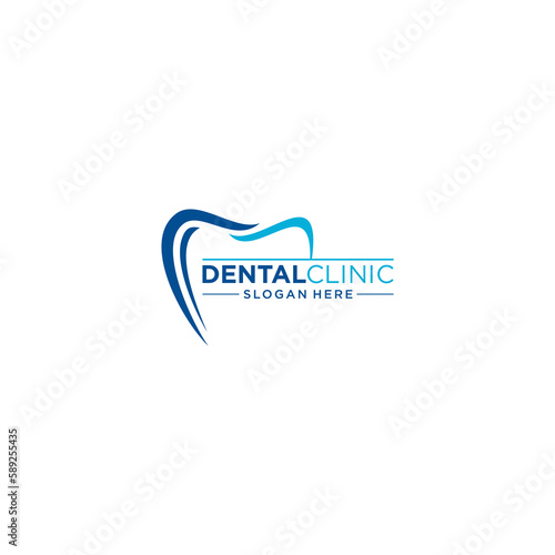 dental clinic logo template in white background