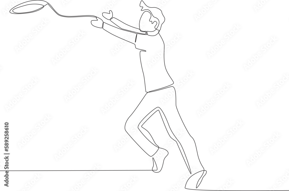 A boy playing in the park. Park activities one-line drawing A boy playing in the park. Park activities one-line drawing
