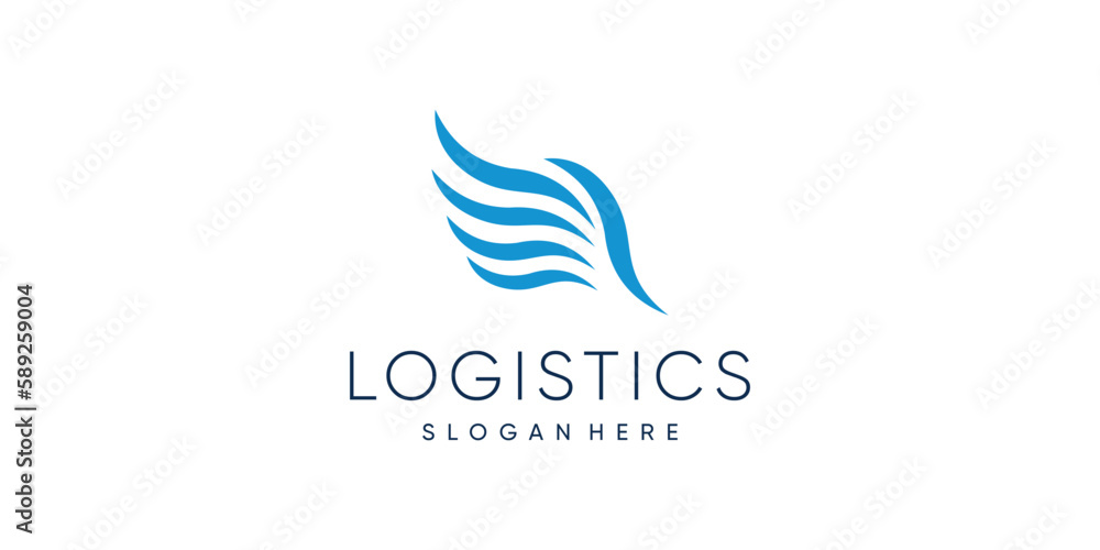 Logistics logo design idea with modern style Logistics logo design idea with modern style