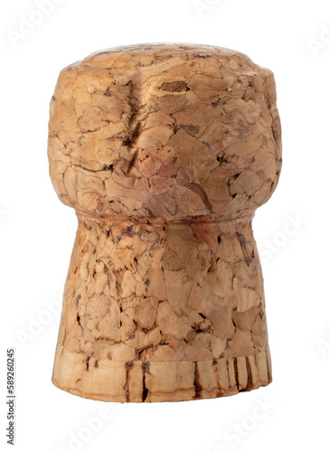 Champagne or sparkling wine cork isolated