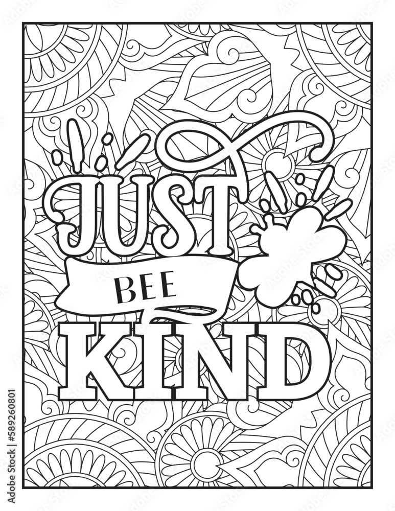 Vetor do Stock: Motivational quotes coloring page. Inspirational quotes ...