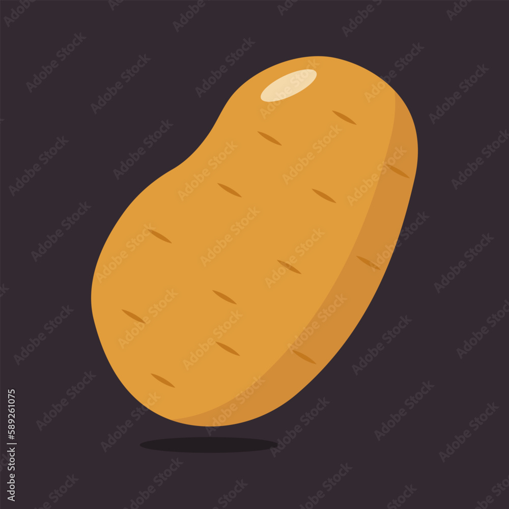 Potatoes vector illustration isolated background. Potatoes vector illustration isolated background.