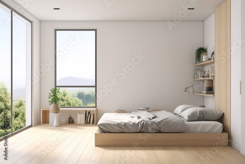 Modern bedroom interior. | Elegant room interior with large comfortable bed | Luxurious large bedroom | Stylish bedroom interior | Bedroom interior. 3d render, Generative AI