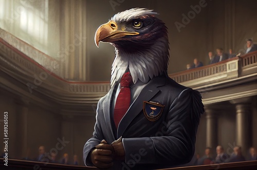 Eagle Senator Running For Office Generative AI photo