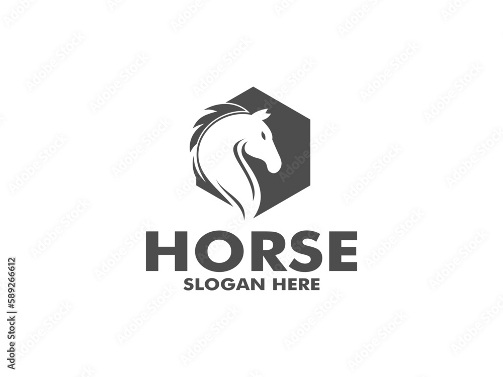 Horse Elegant Logo Symbol Vector, Simplicity Line Art Concept Horse Elegant Logo Symbol Vector, Simplicity Line Art Concept