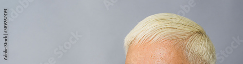 short blonde hair detail 