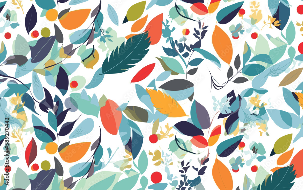 seamless pattern with leaves