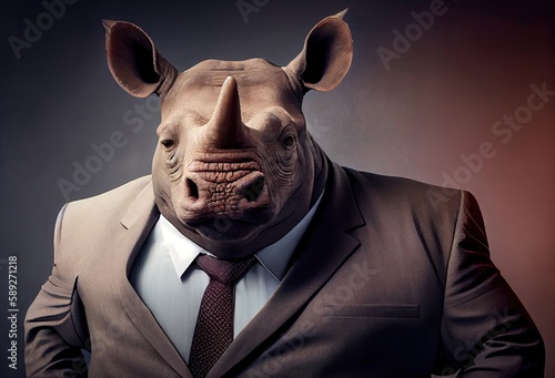 Rhino Senator Portrait Generative AI