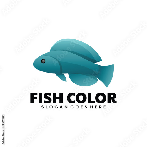 fish color logo gradient colorful