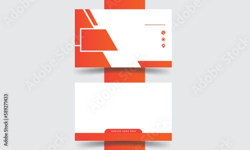corporate  professional  creative business card template with Blue  and black color background 
