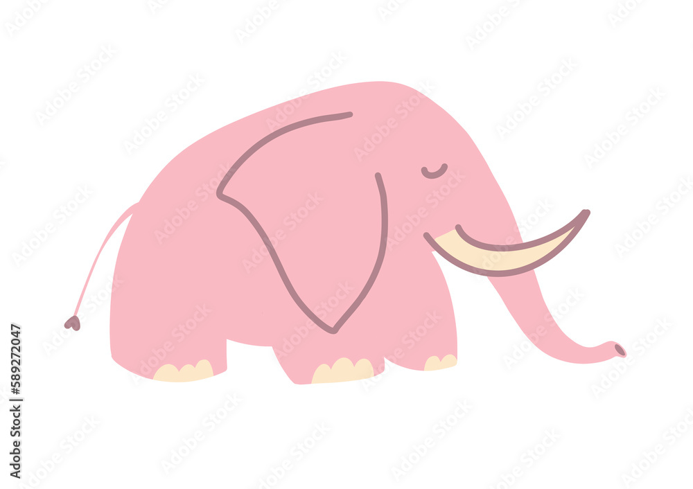 elephant png cartoon illustration, doodle art, children cute character