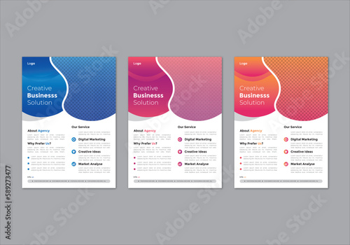 modern trend professional business flyer design corporate