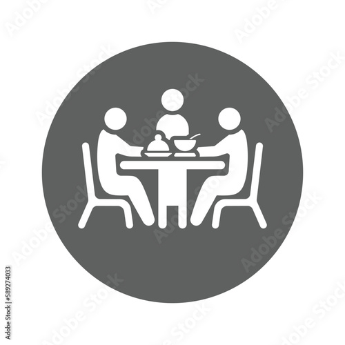 Dinner, dining time icon.