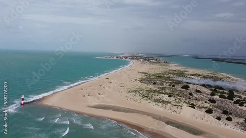 Wallpaper Mural Praia Península Galinhos Paisagem Rio Grande do Norte Farol Barcos Dunas Salinas Manguezais Ilhas Praias Rio Areia Mar Oceano Água Drone Aéreo Paradisíaco Viagem Turismo Turístico Nordeste Brasil Torontodigital.ca
