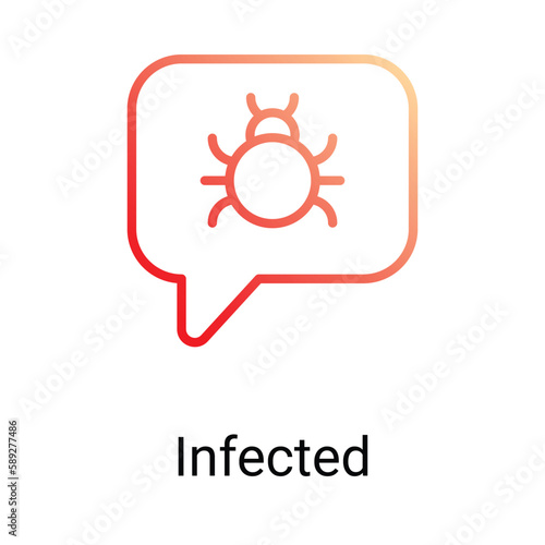 Infected Icon Design. Suitable for Web Page, Mobile App, UI, UX and GUI design.