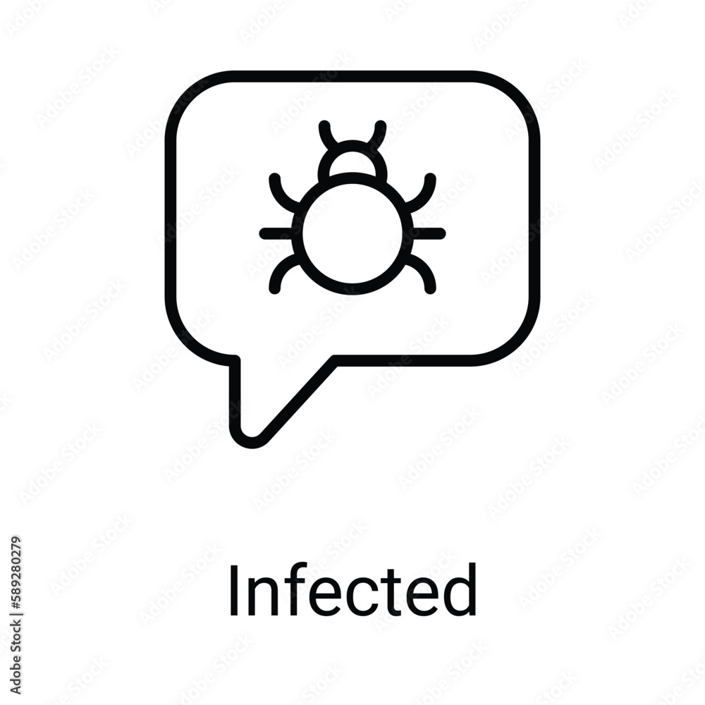 Infected Icon Design. Suitable for Web Page, Mobile App, UI, UX and GUI design. Infected Icon Design. Suitable for Web Page, Mobile App, UI, UX and GUI design.