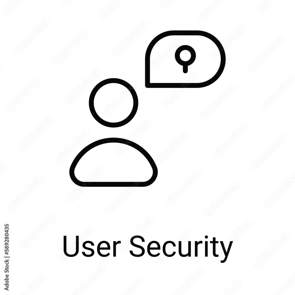 User Security Icon Design. Suitable for Web Page, Mobile App, UI, UX and GUI design. User Security Icon Design. Suitable for Web Page, Mobile App, UI, UX and GUI design.