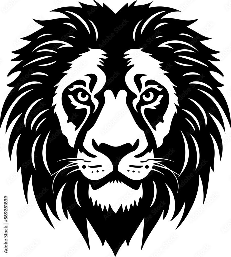 lion head mascot vector logo