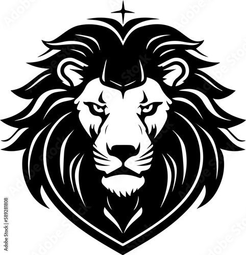 lion head mascot vector logo