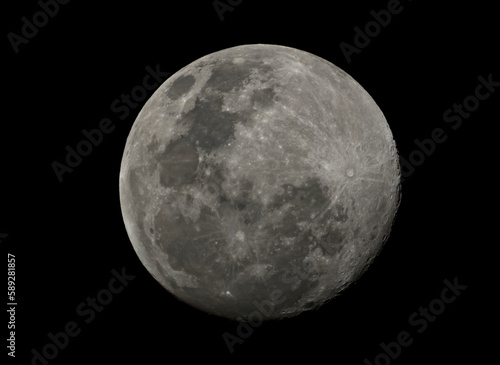 Obraz na płótnie full moon on black - telescope shot w salonie