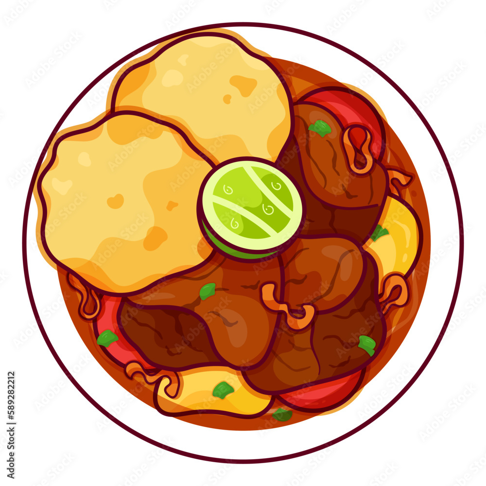 Vetor De Soto Betawi Jakarta Illustration Vector Asian Indonesian Beef