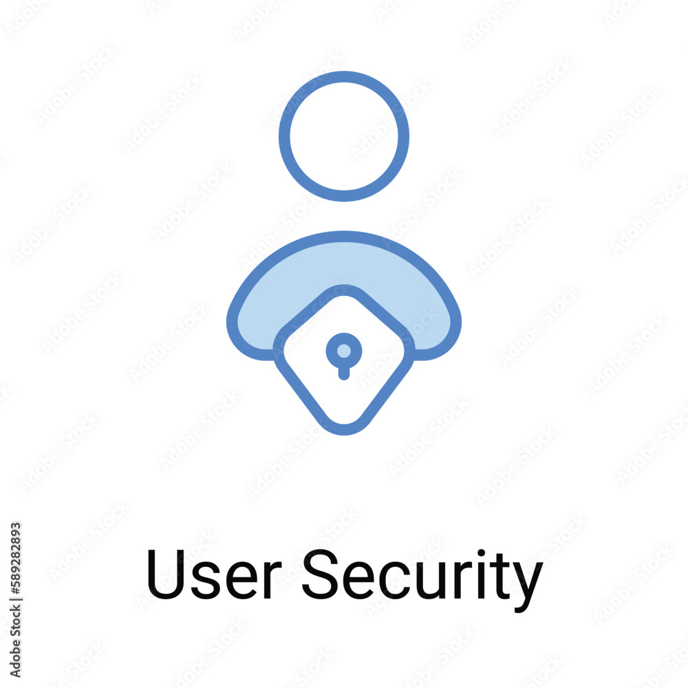 User Security Icon Design. Suitable for Web Page, Mobile App, UI, UX and GUI design. User Security Icon Design. Suitable for Web Page, Mobile App, UI, UX and GUI design.